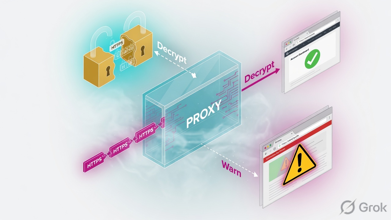 Decrypt path with one site still showing a warning triangle