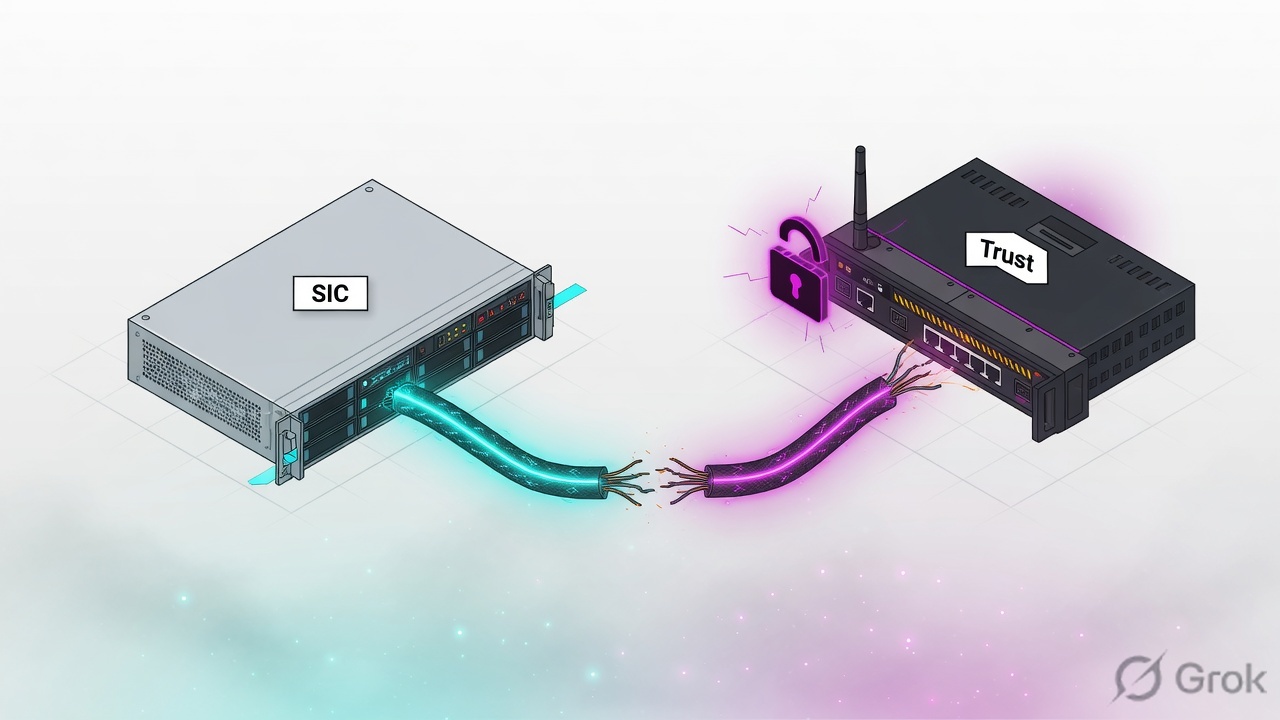 Broken SIC trust cable between SMS and gateway