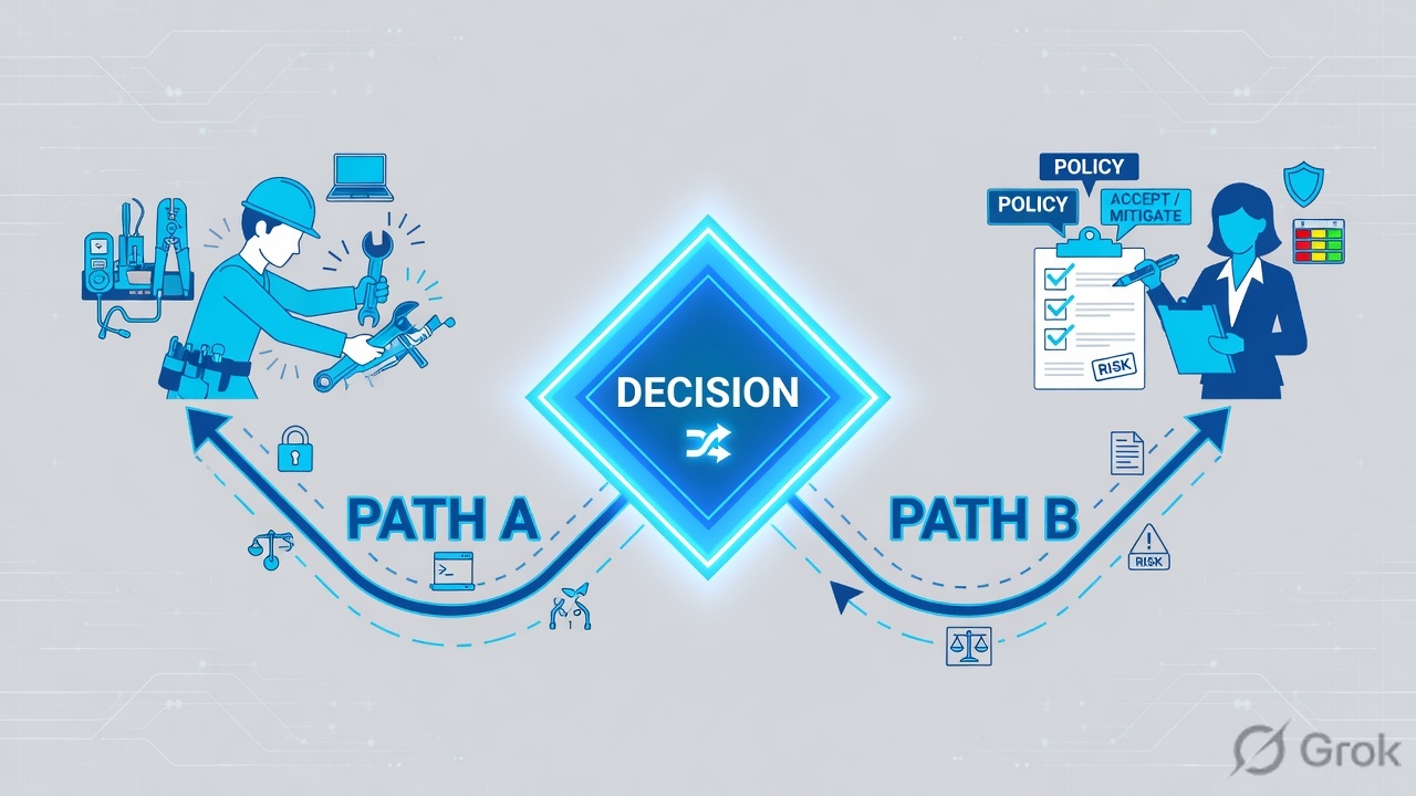 Teaches: FIRST items split engineer-tool path from manager-policy path