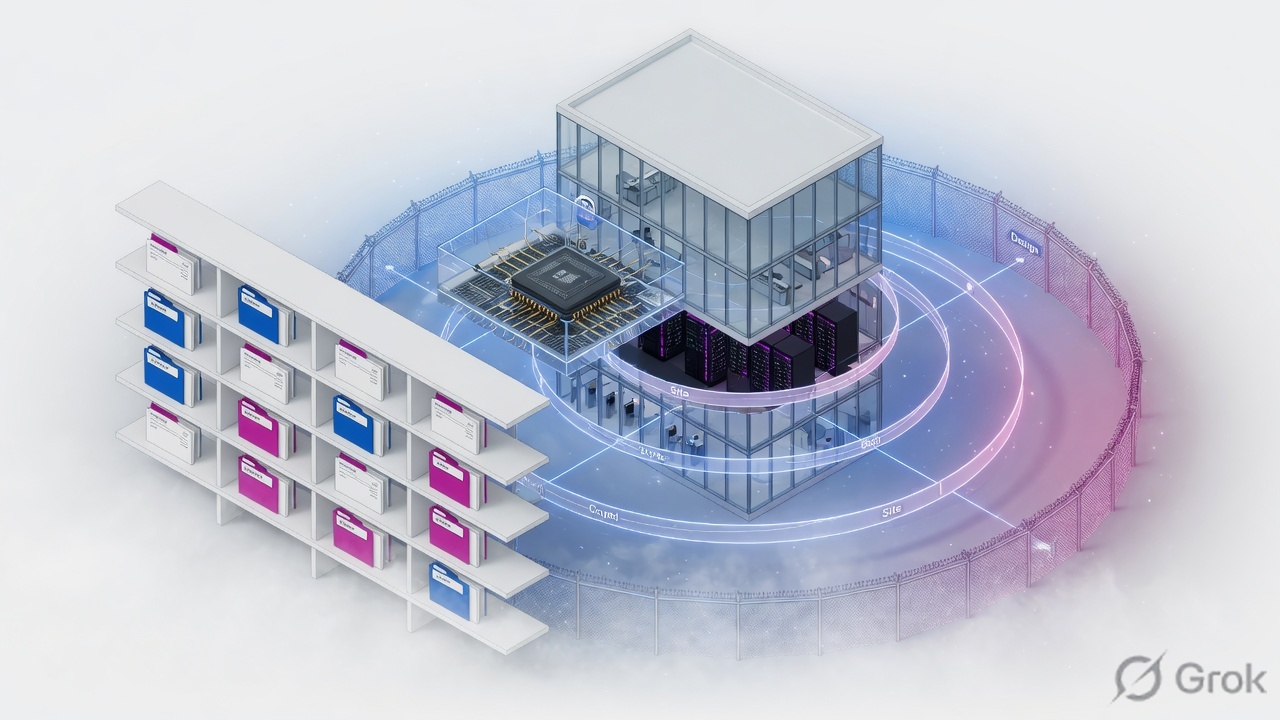 Layered building, classification lattice, crypto lock, and site rings — security is designed in