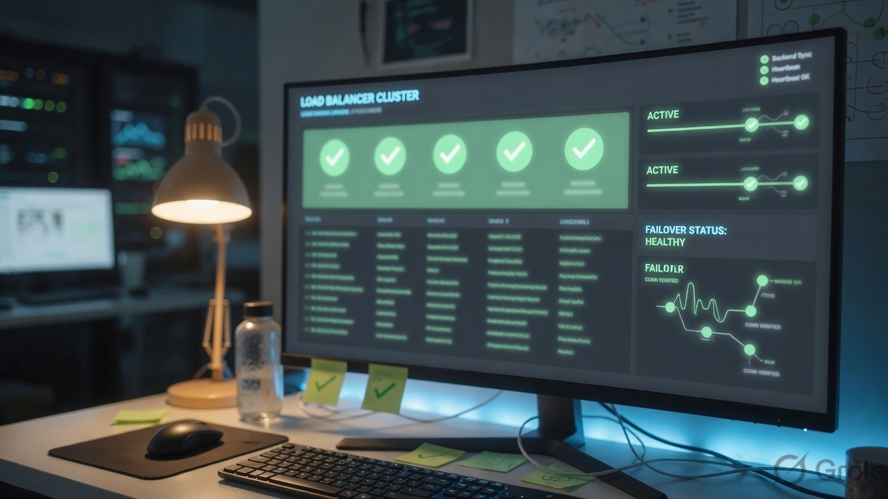 Operations desk verifying BIG-IP connections and high-availability status