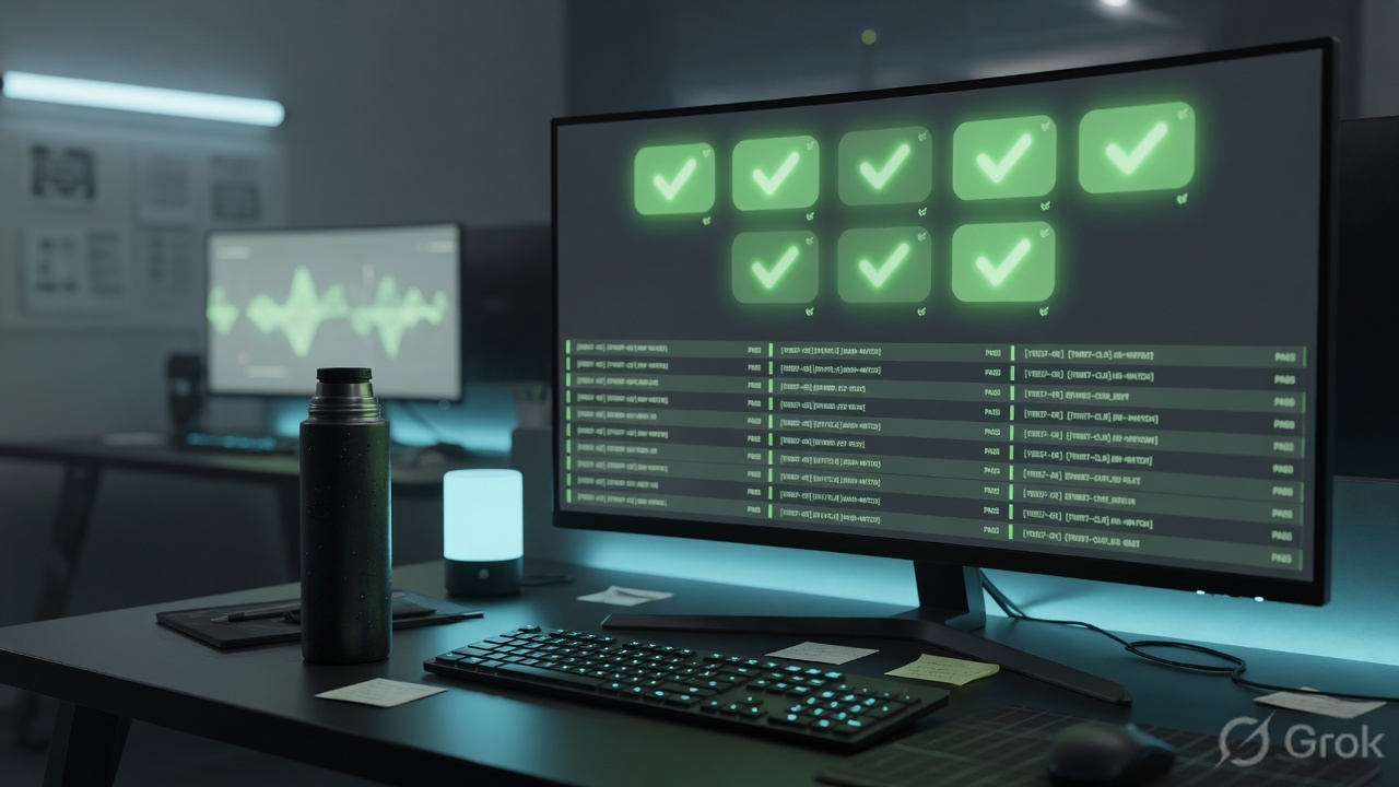 Operations desk verifying threat log health checks