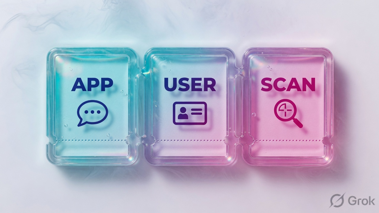 Teaches: App-ID, User-ID and Content-ID are three stamps on one session ticket