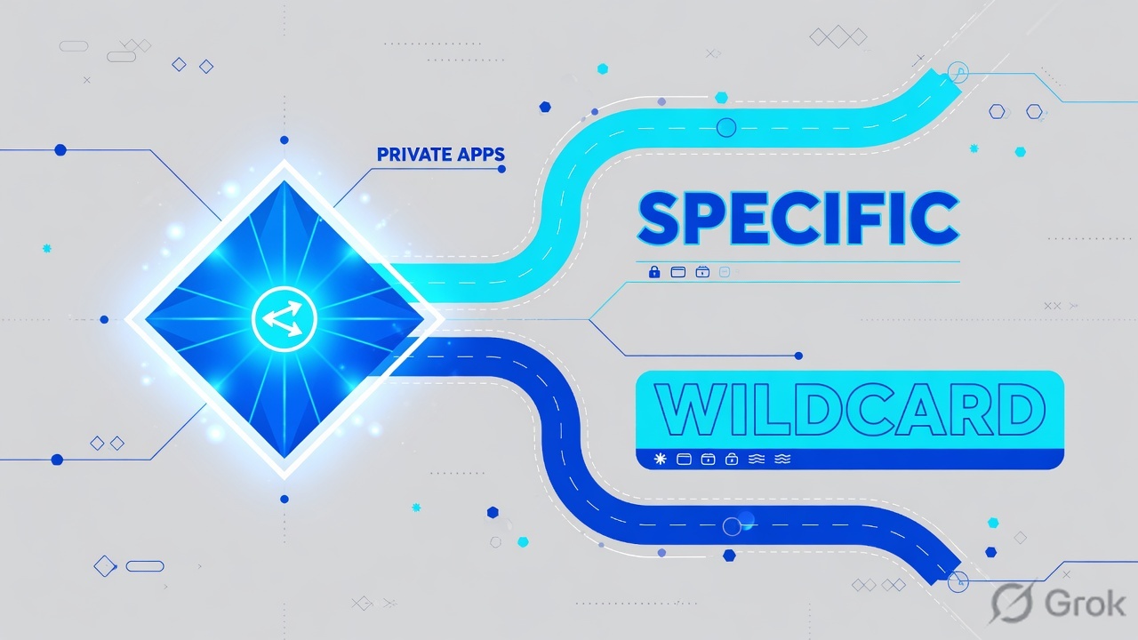 Diamond splitting apps into Specific and Wildcard paths