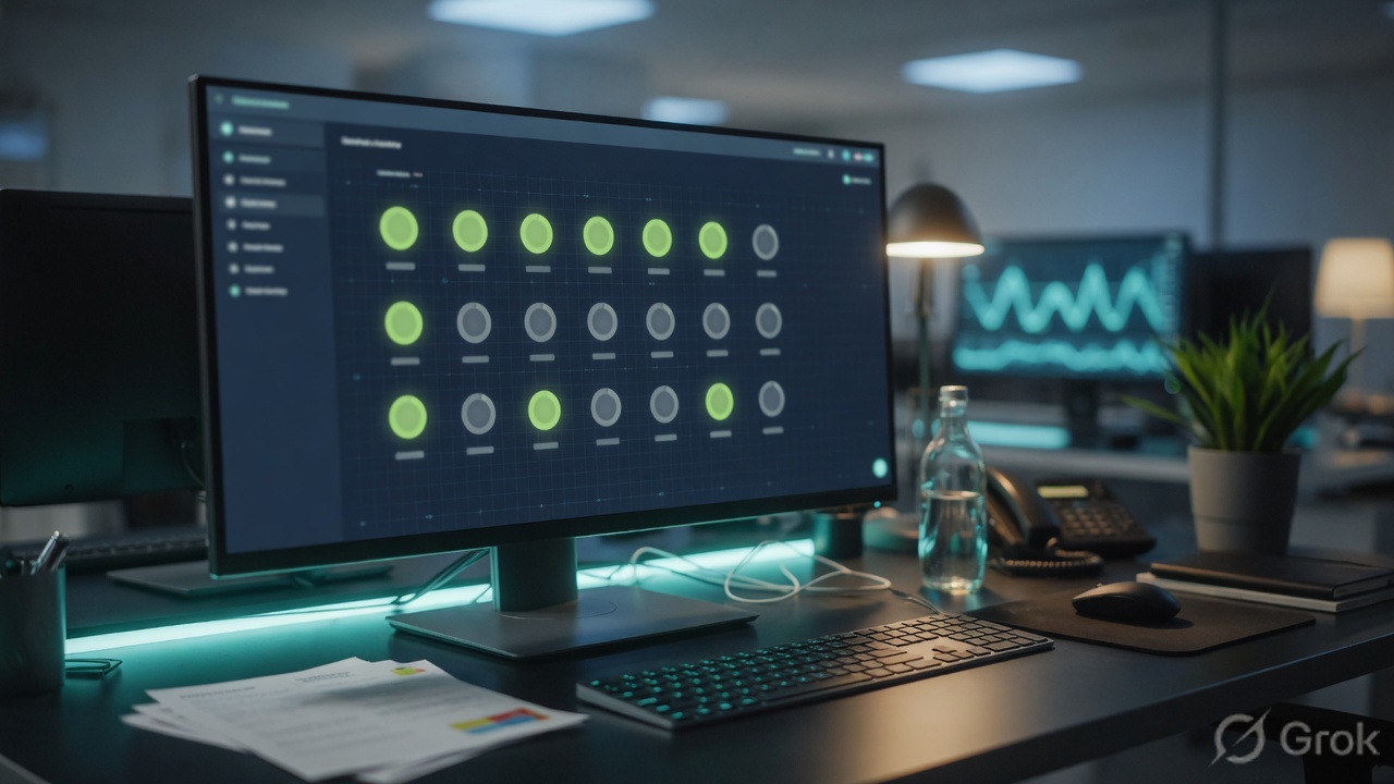 Monitor with application health indicators